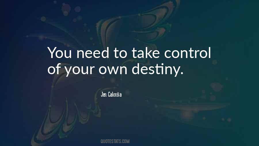 Control Your Own Destiny Quotes #411308