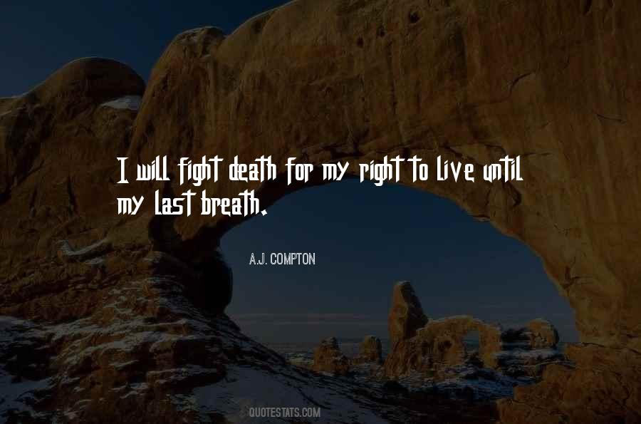 Fight Till Death Quotes #243386