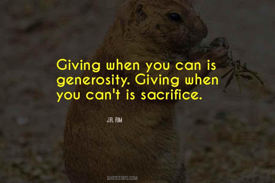 Giving Sacrifice Quotes #332476