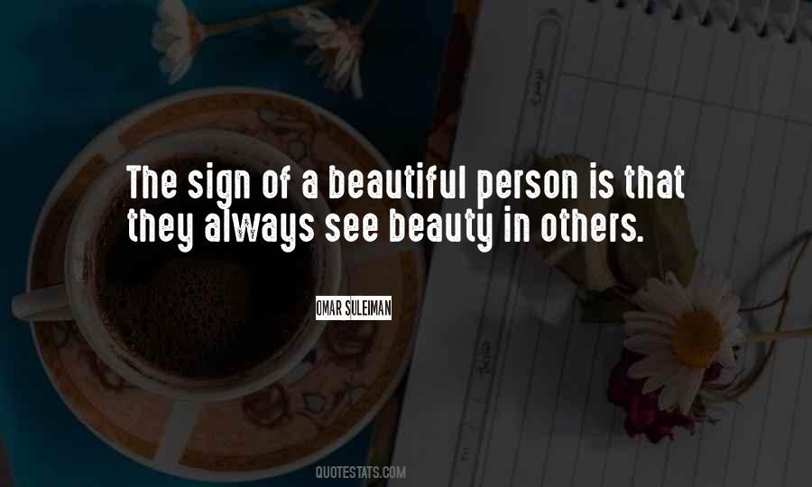 Beauty In A Person Quotes #23293