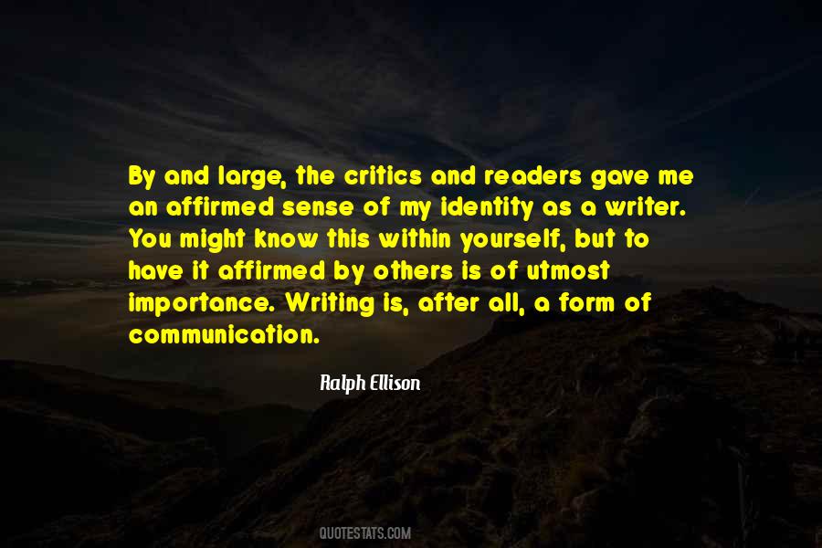 Importance Of Others Quotes #1271377
