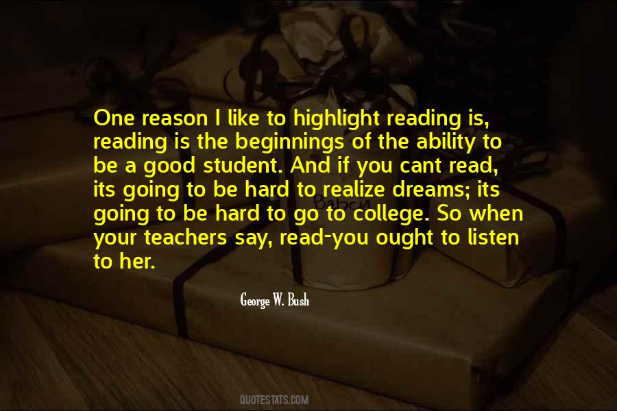 Student Reading Quotes #1206333
