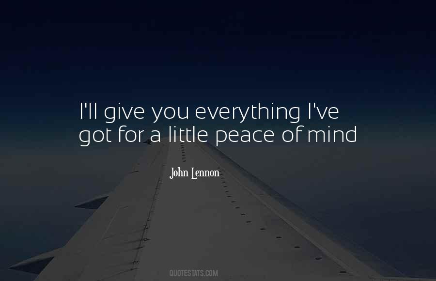 Peace Mind Quotes #45866