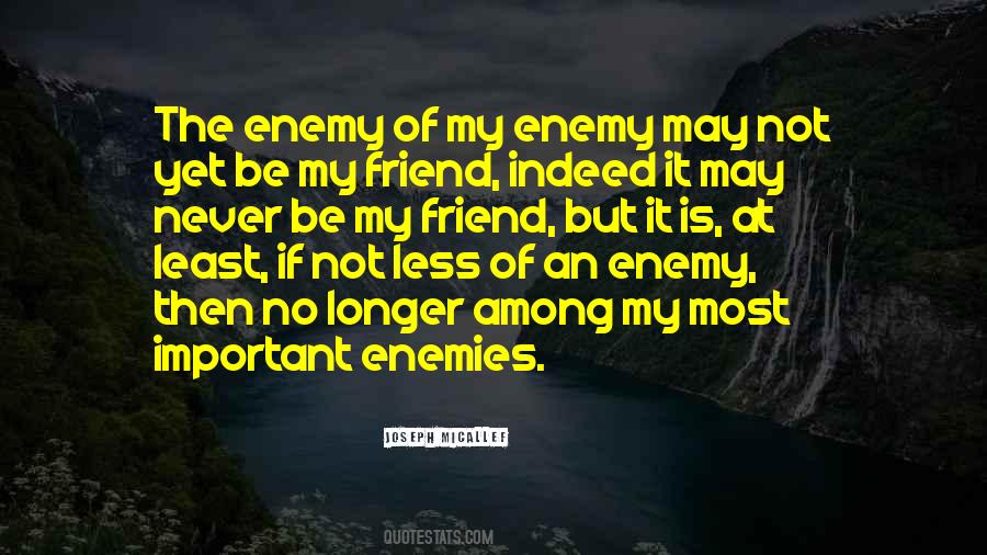 Friend Of My Enemy Is My Enemy Quotes #1145712