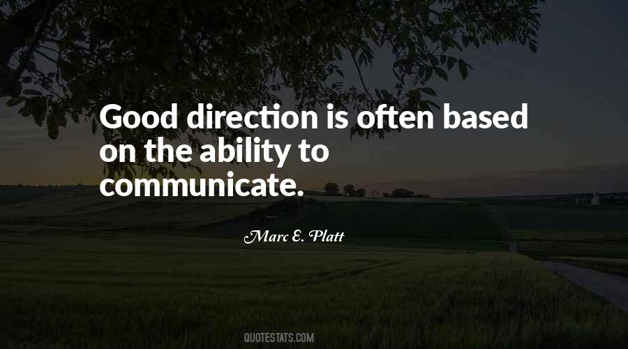 Good Direction Quotes #1465101