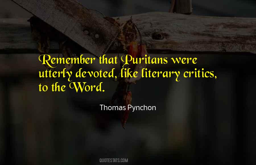 Quotes About The Puritans #129047