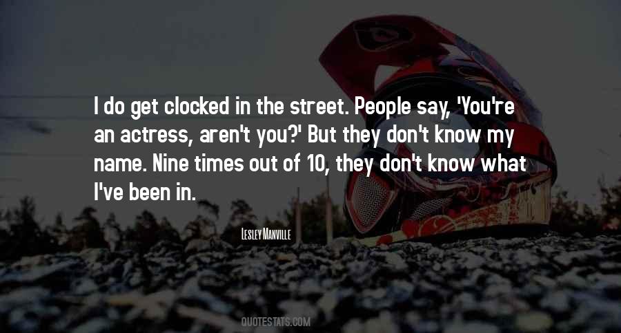 In The Street Quotes #1126597