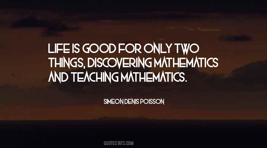 Mathematics Life Quotes #488958