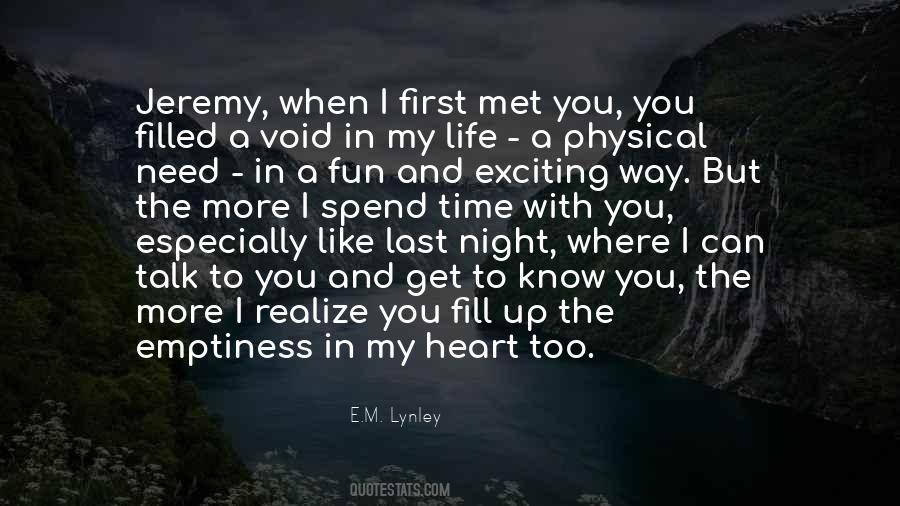 Emptiness In My Heart Quotes #1295027