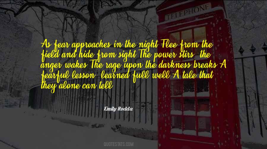Fear Night Quotes #1564936