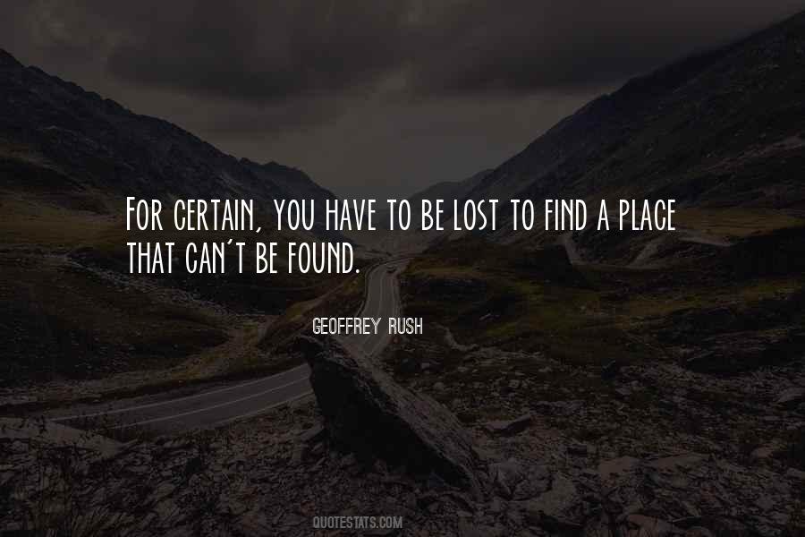 Find A Place Quotes #1765331