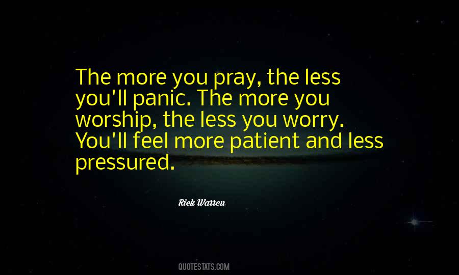 Pray Worry Quotes #1332270