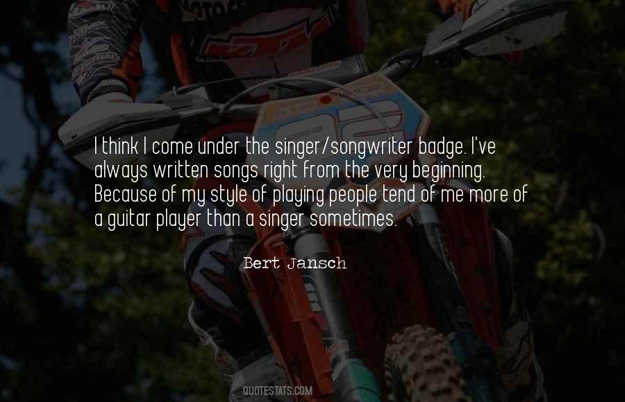 Singer Song Quotes #1681192