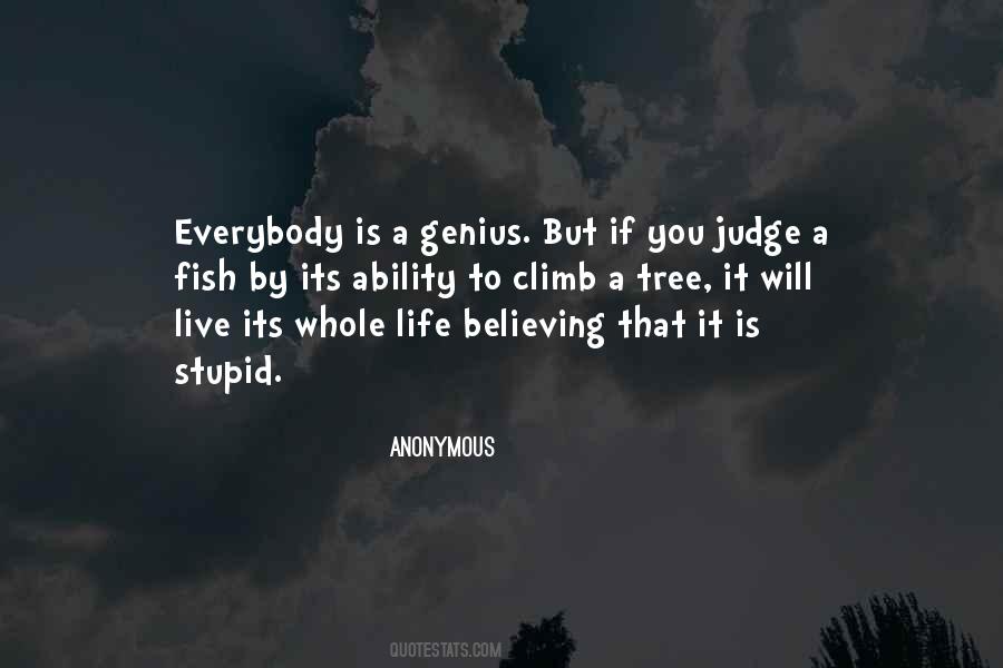 Judge A Fish Quotes #1686141
