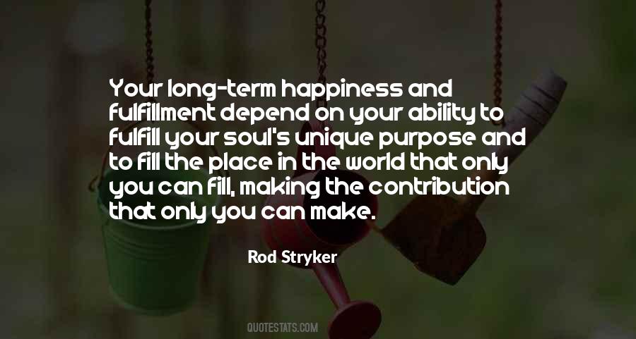 Happiness Fulfillment Quotes #417635