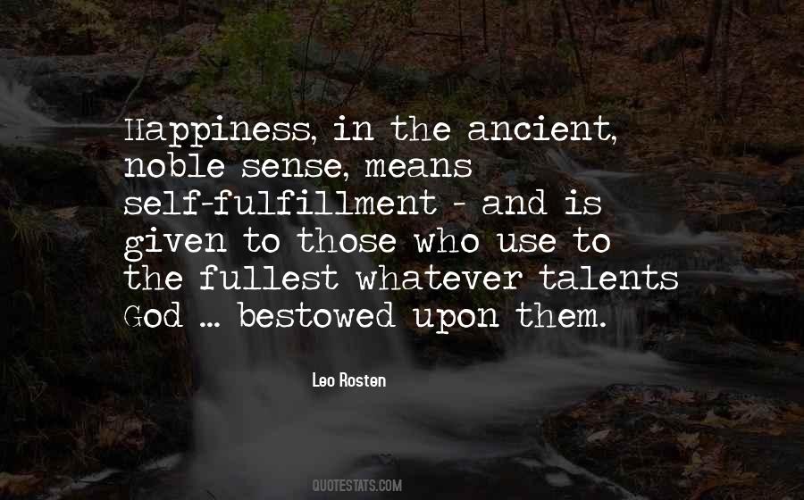 Happiness Fulfillment Quotes #621031