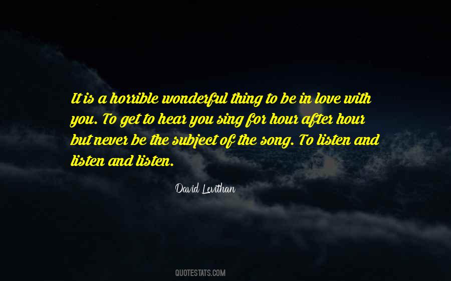 Wonderful Song Quotes #1745853
