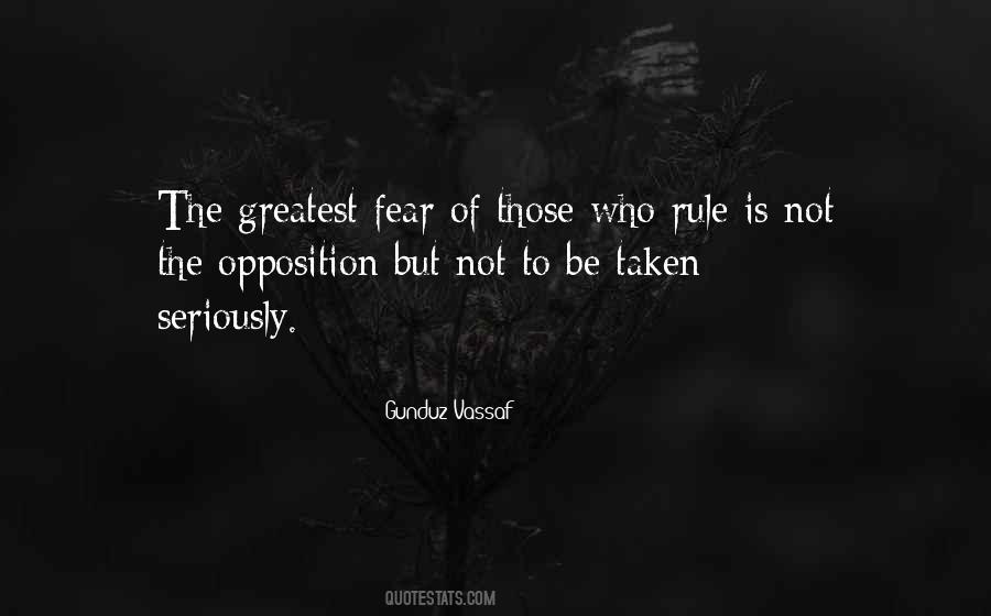 Politics Of Fear Quotes #928325