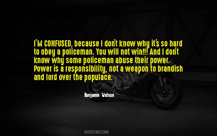 Responsibility Power Quotes #271606