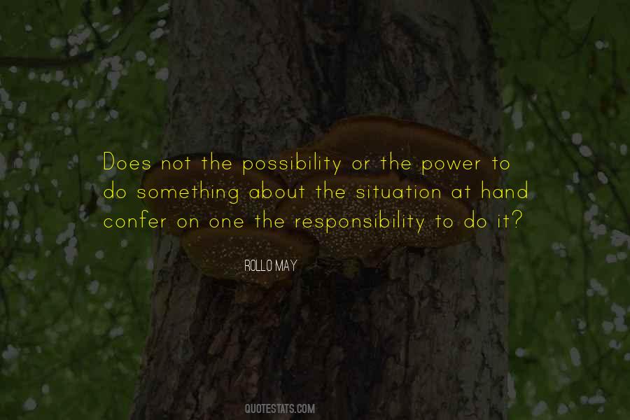Responsibility Power Quotes #330342