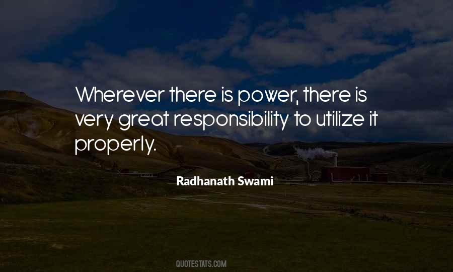 Responsibility Power Quotes #814705