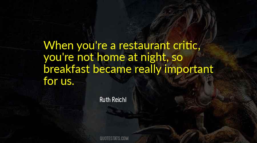 Breakfast Restaurant Quotes #994476