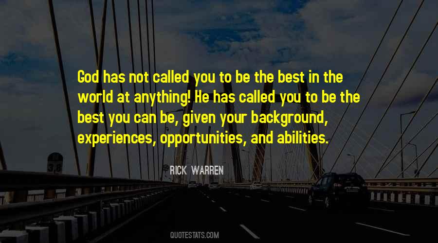 Be The Best In The World Quotes #538729