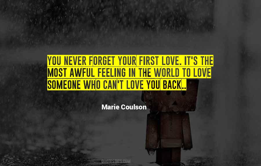 First Love Forget Quotes #986587