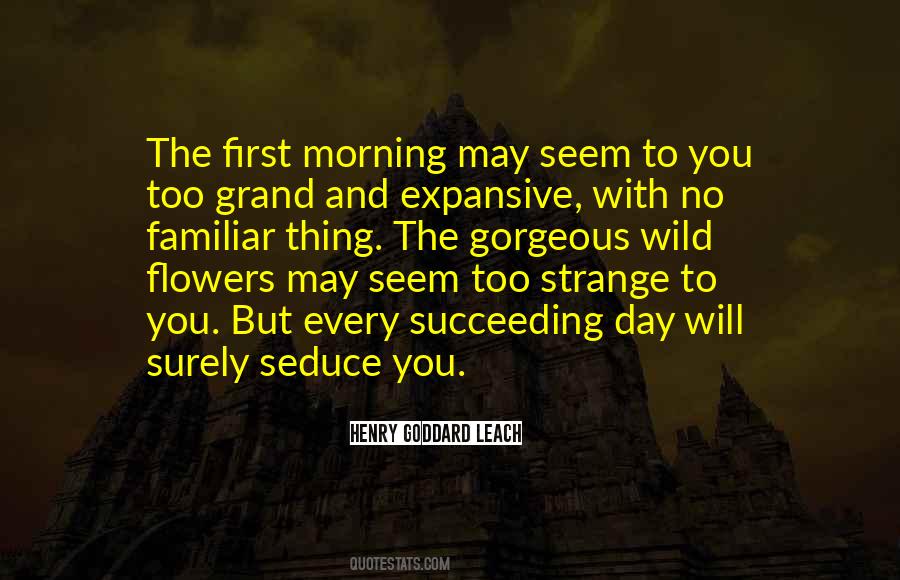 First Morning Quotes #852396