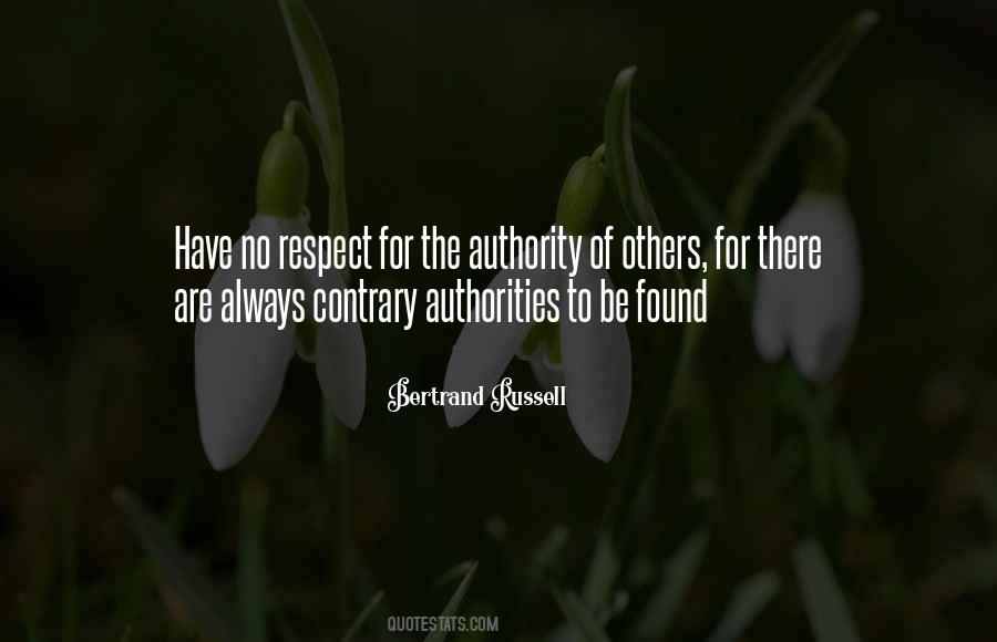 Respect Authority Quotes #1852314