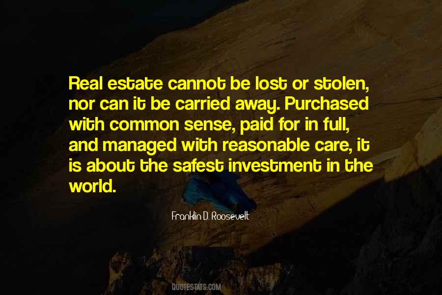 Real Estate Is The Best Investment Quotes #387108