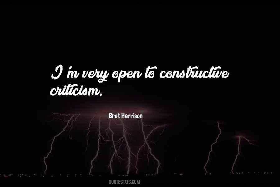 Open To Criticism Quotes #1714878