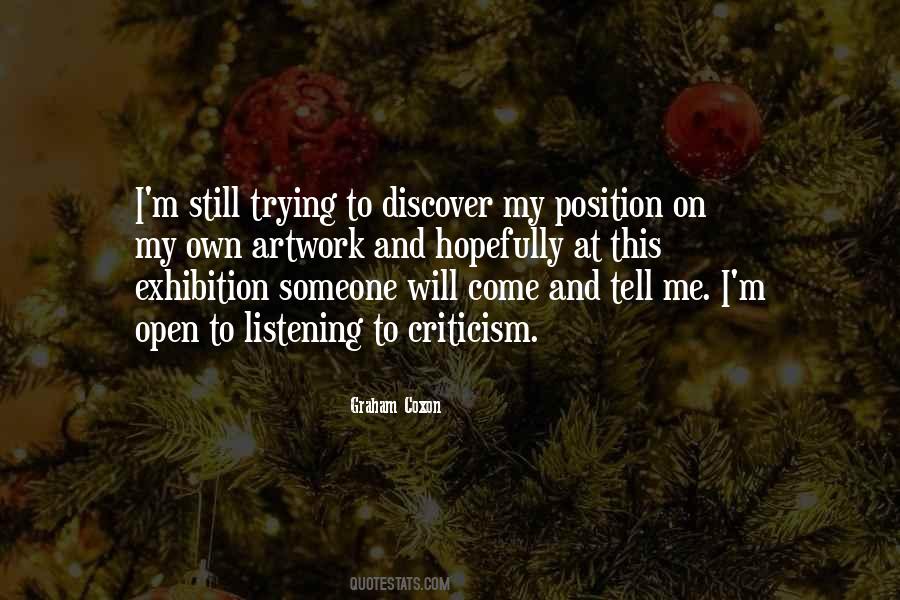 Open To Criticism Quotes #870074
