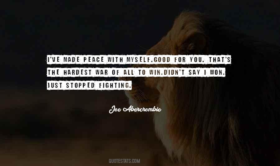 War With Myself Quotes #997180