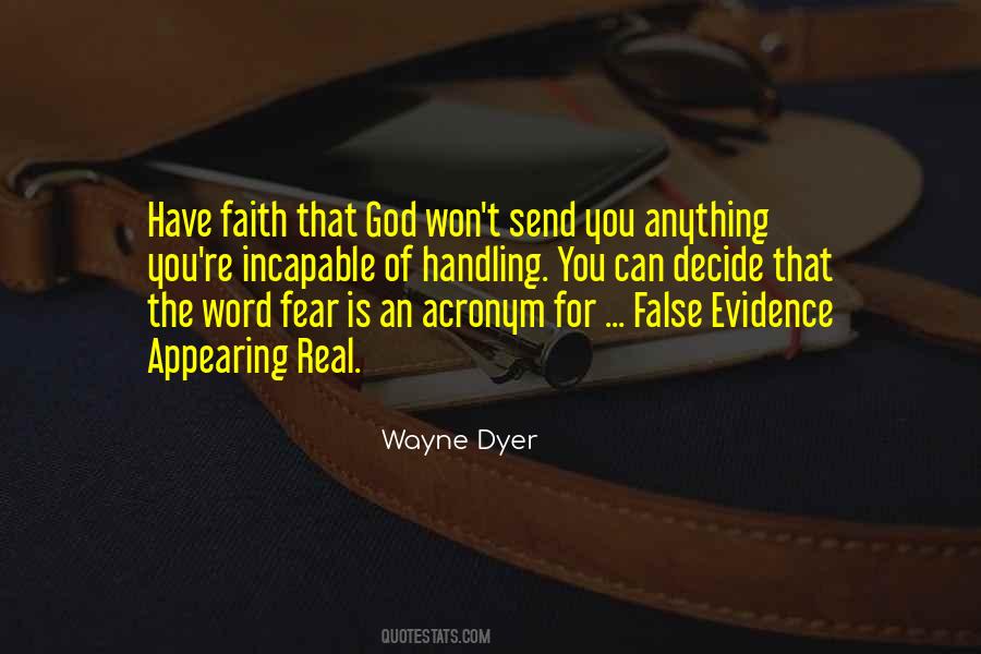 Quotes About False Fear #1828924