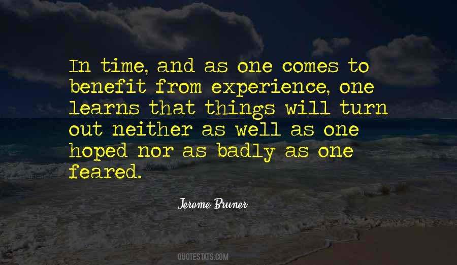 One Time Experience Quotes #217744