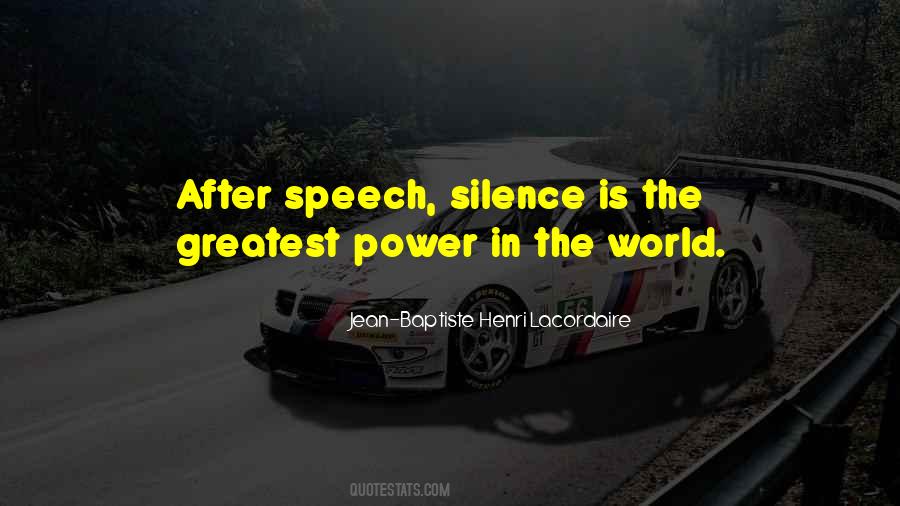 Silence Power Quotes #18244