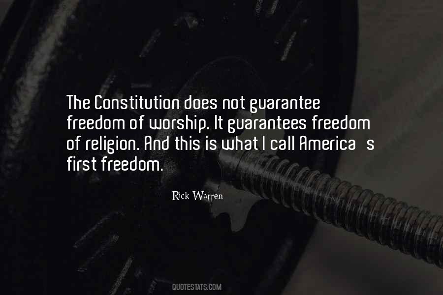Constitution Freedom Of Religion Quotes #650162