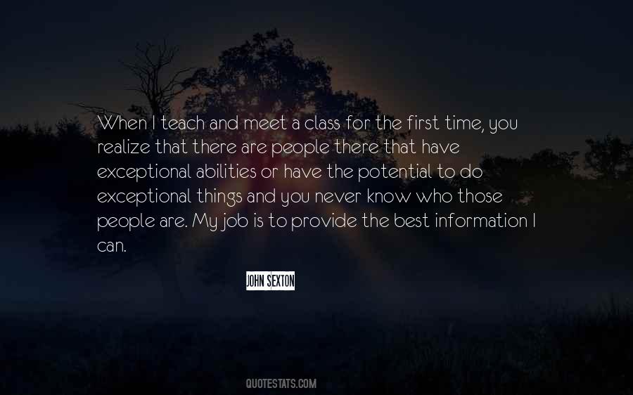 Know Your Potential Quotes #108567