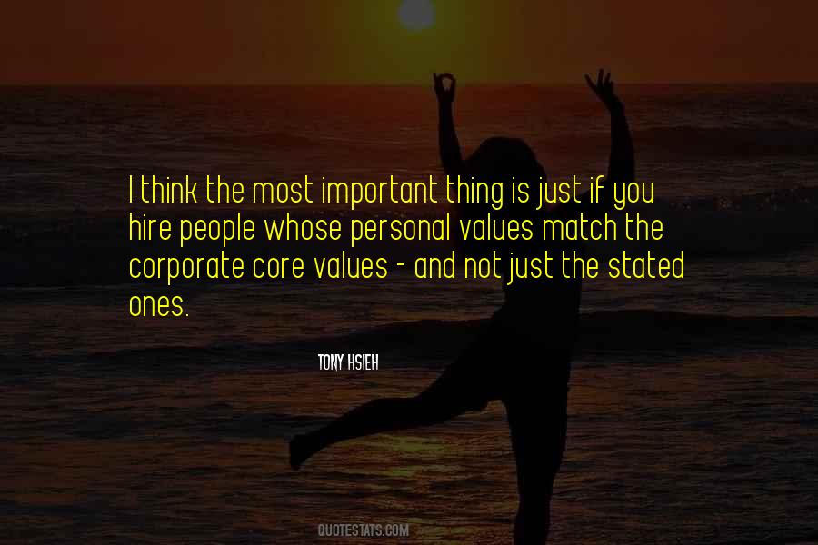 Corporate Core Values Quotes #1197256