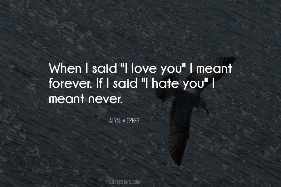When I Hate You Quotes #1162653