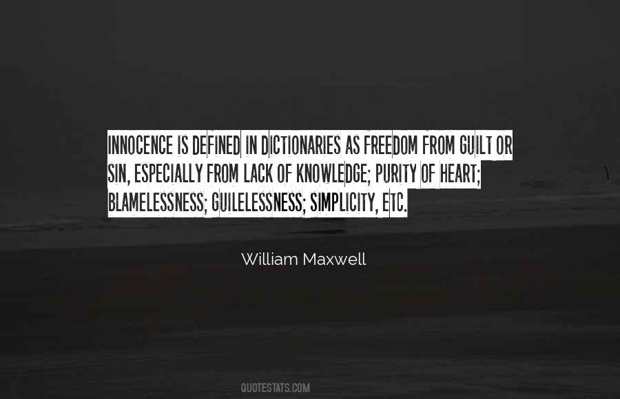 Purity And Simplicity Quotes #618188