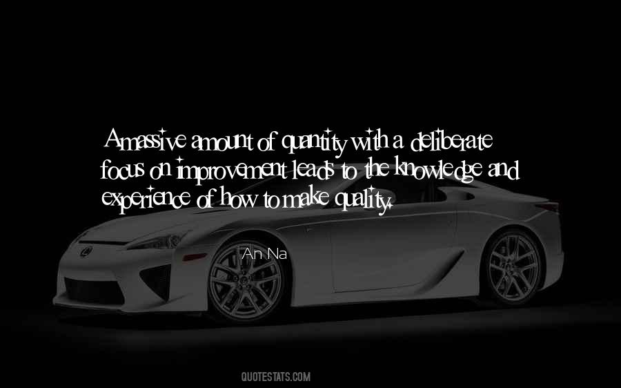 Focus On Quality Quotes #573180