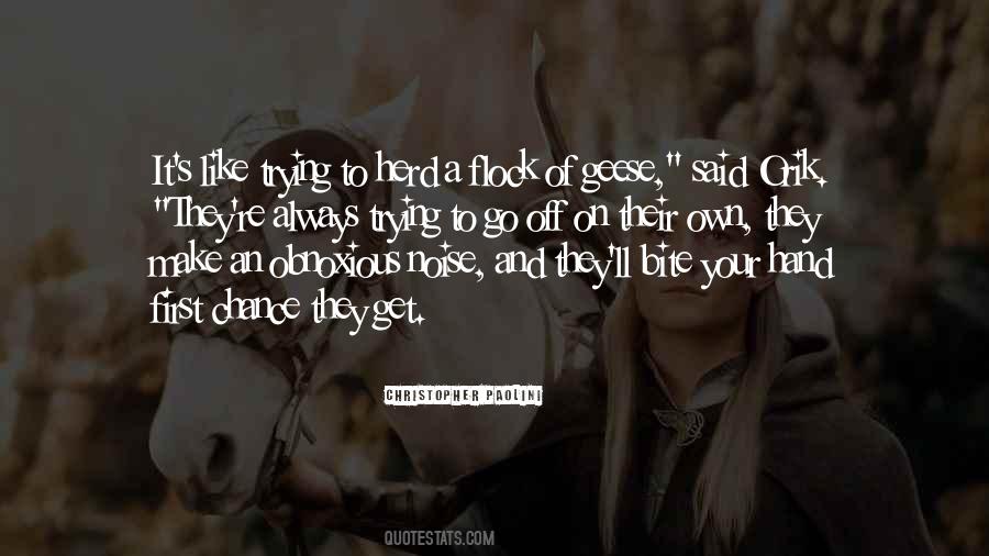 Flock Of Geese Quotes #938725