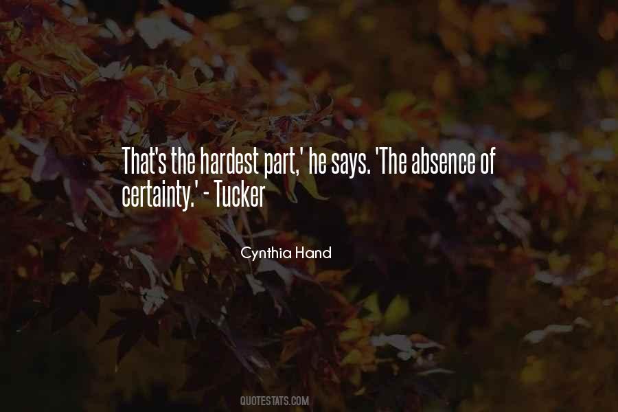 Quotes About The Hardest Part #1621489