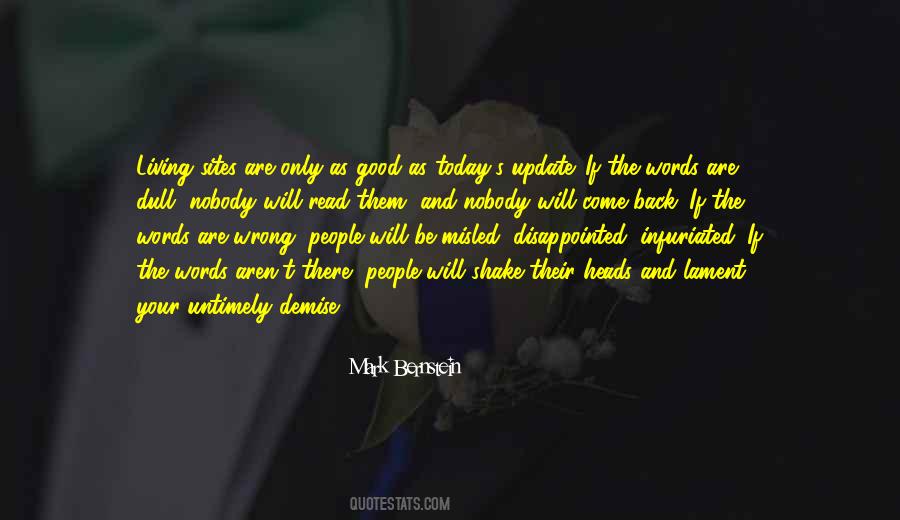 Nobody Will Come Quotes #1704666