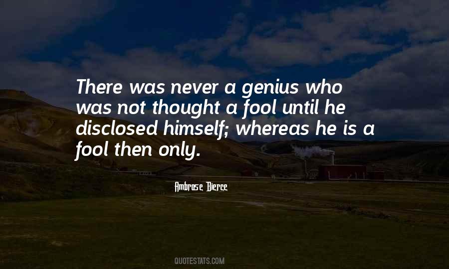 Genius Fool Quotes #1610947