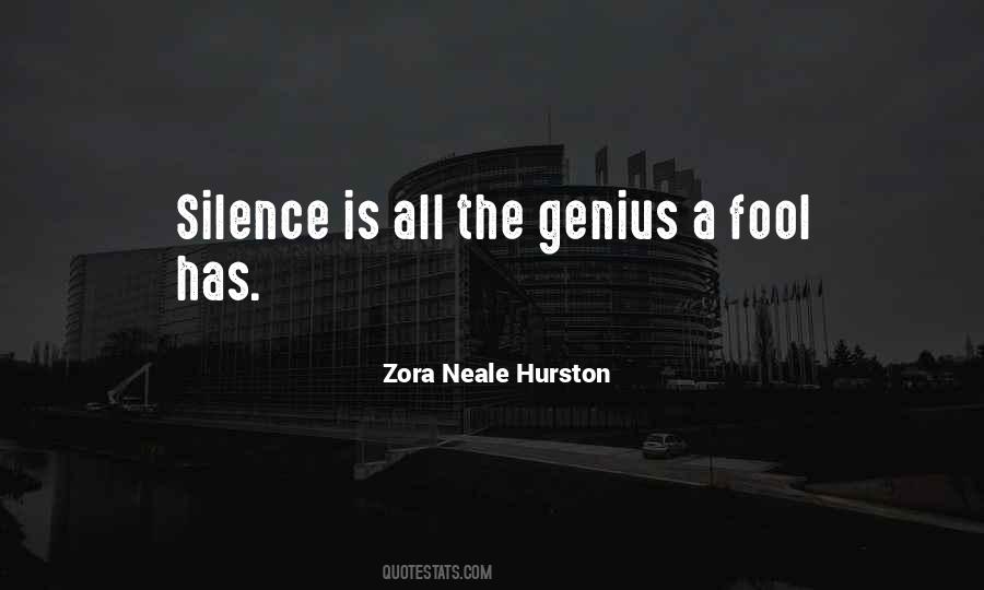 Genius Fool Quotes #282447