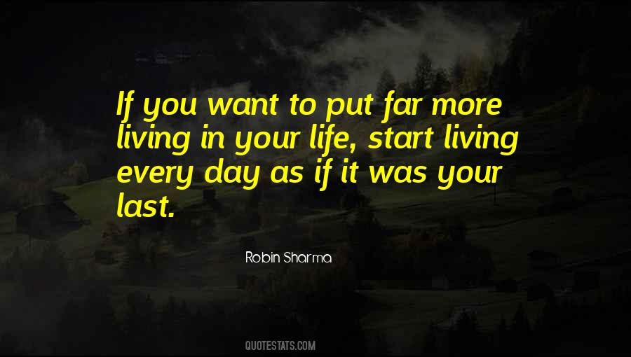 Start Living Your Life Quotes #1755778