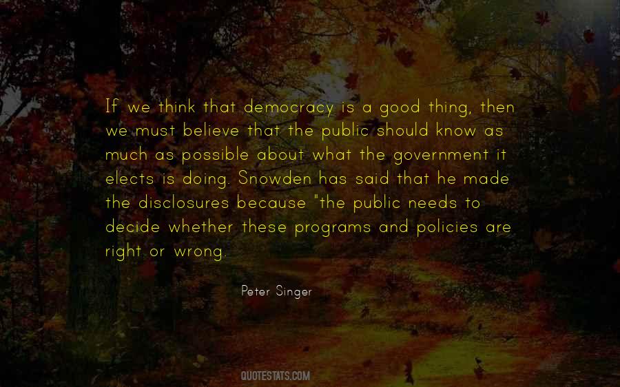 Good Democracy Quotes #1158434